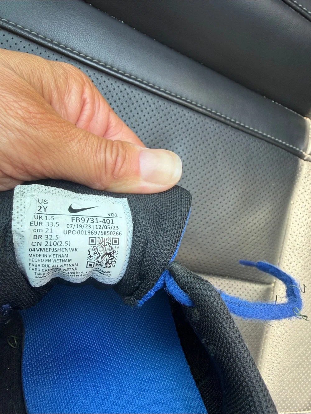 Nike Royal Blue Baseball Cleat with White Swoosh